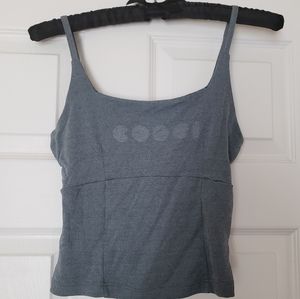 Gray thin strap top